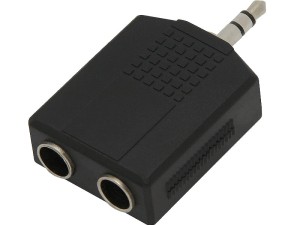 Przejście Jack 3,5 stereo-2xGniazdo Jack 6,3  stereo 
