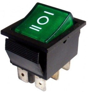 Przełącznik klawiszowy IRS-203AC ~230V zielony