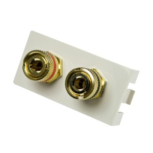 Moduł 2 x Gniazdo Bananowe Łącznik Gold 22,5x45