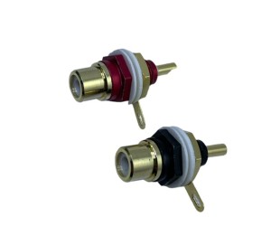 Gniazdo RCA montażowe złote RG39 Vitalco 1szt.