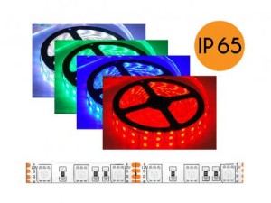  SZNUR DIODOWY ECO, WODOODPORNY, RGB, 300DIOD SMD5050, 5M, BIAŁE PODŁOŻE.