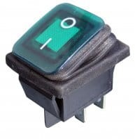 Przełącznik hermetyczny KCD2 12V zielony