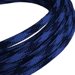 OPLOT POLIESTROWY 4MM/8MM CZARNO-NIEBIESKI