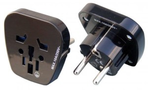 Adapter  wt.PL - gn. uniwersalne czarny