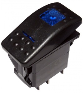 Przełącznik carling ON-OFF 2-poz 4-pin 2 LED niebieski