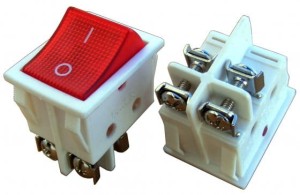 Przełącznik klawiszowy MK-521AC ~230V  skr. śrubk. biały