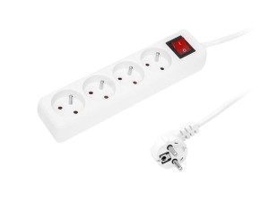 Przedłużacz PR-470WSP 4Gu 1,5m 3x1,5 biały