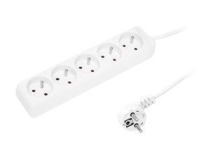 Przedłużacz PR-570P 5Gu 5m 3x1,5 biały
