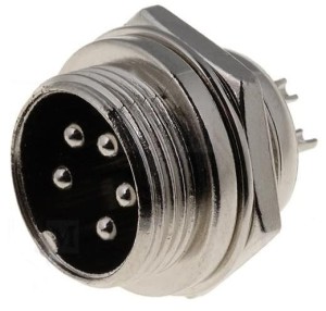 GNIAZDO MIKROFONOWE NC/CB 5 PIN 