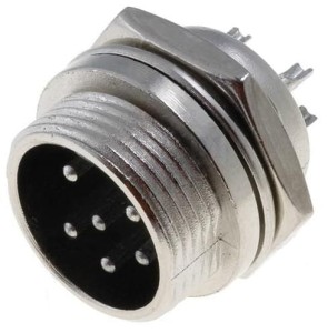 GNIAZDO MIKROFONOWE NC/CB 6 PIN  