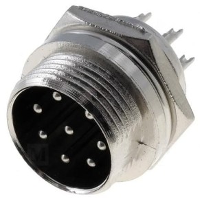 GNIAZDO MIKROFONOWE NC/CB 8 PIN   