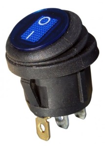 Przełącznik herm. KCD1 ~230V niebieski okrągły