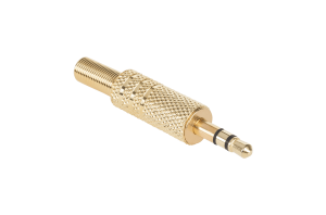 Wtyk Jack 3.5 stereo złoty metal