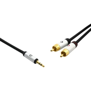 Kabel audio jack 3.5 stereo -  2xRCA  1,5 m.