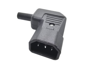 Wtyk AC IEC męski kątowy na kabel