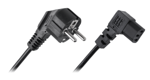 Kabel zasilający sieciowy do komputera kątowy 1,5m.