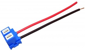 Oprawa żarówki H7 ceramiczna z przewodami 2pin kątowa