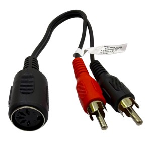 Adapter gniazdo DIN545/2*wtyk RCA z przewodem DIP18 Vitalco