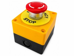 Przycisk bezpieczeństwa "grzybek" w obudowie "EMERGENCY STOP"