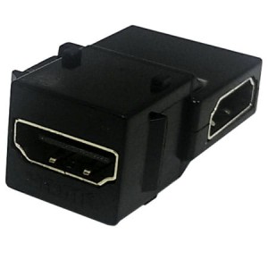 Moduł keystone HDMI gniazdo-gniazdo czarny kątowy 