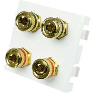 Moduł 4 x Gniazdo Bananowe Łącznik Gold 22,5x45