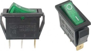 Przełącznik klawiszowy MK-111AC ~230V zielony