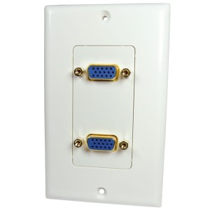 Gniazdo naścienne 2 x VGA Gold 