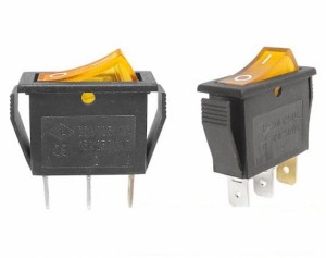 Przełącznik klawiszowy MK-111AC ~230V żółty