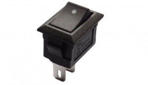 Przełącznik klawiszowy SMRS-101-1 prostokąt miniaturowy czarny
