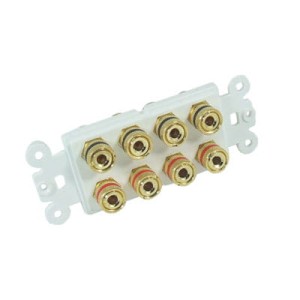Moduł gniazda, biały 8x BANAN  