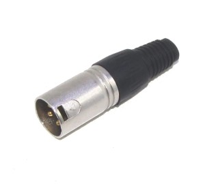Wtyk XLR 3 pin, złote piny