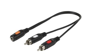 Adapter Wt. 2xRCA - Gn. Jack 3,5 stereo 0,2m