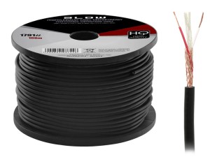 Przewód mikrofonowy 2 żyły 6mm baweł.czarny