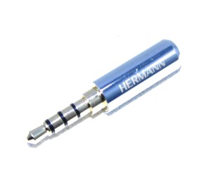 Wtyk Jack 3.5 4-polowy SLIM srebrny HQ 