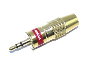 Wtyk jack 3,5 stereo złoty 8,0mm, Vitalco JW410