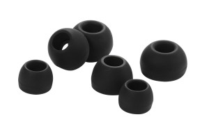 Komplet uniwersalnych silikonowych wkładek do słuchawek (czarne)