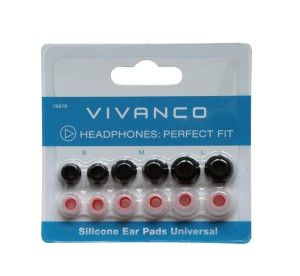 Komplet uniwersalnych silikonowych wkładek do słuchawek 12szt.