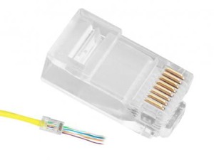 WTYK RJ45 Kat 6 DRUT, PASS THROUGH, 100szt.