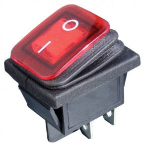 Przełącznik hermetyczny KCD2 ~230V czerwony