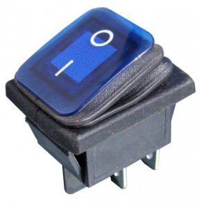 Przełącznik hermetyczny KCD2 ~230V niebieski 