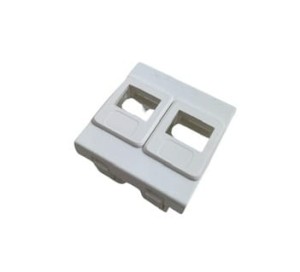 Mocowanie 2xRJ45 keystone 45x45