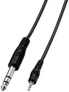 Kabel audio stereo wtyk 2.5mm na wtyk 6.3mm 2m.