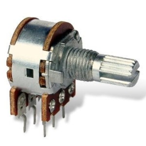 POTENCJOMETR OBROTOWY 2X 100K OHM B (LINIOWY) L=15MM