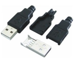 WTYK USB TYPU A NA KABEL Z OSŁONĄ 1szt.