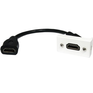 Moduł HDMI V 2.0 45x22,5 kabel 15cm  kątowy
