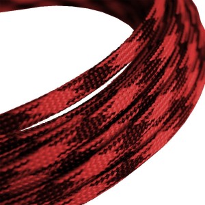 OPLOT POLIESTROWY 4MM/8MM CZARNO-CZERWONY TYP3