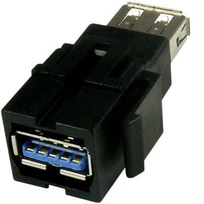 ZK 2518 14 Gniazdo Keystone USB A-A 30 czarne.jpg