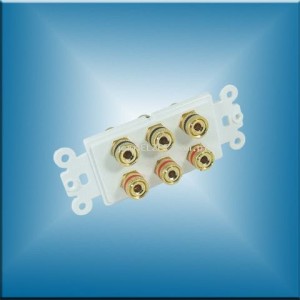 Moduł gniazda, biały 6x BANAN 