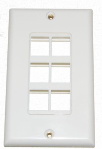 Gniazdo naścienne 6 x keystone