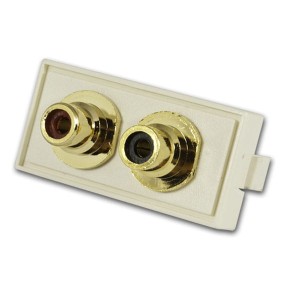 Moduł 2xRCA Łącznik Gold 22,5x45